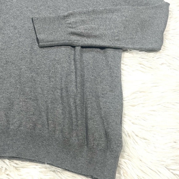 L.L. BeanCotton Cashmere Blend Crew Neck  Back Zip Sweater in Gray Women’s - Picture 7 of 13